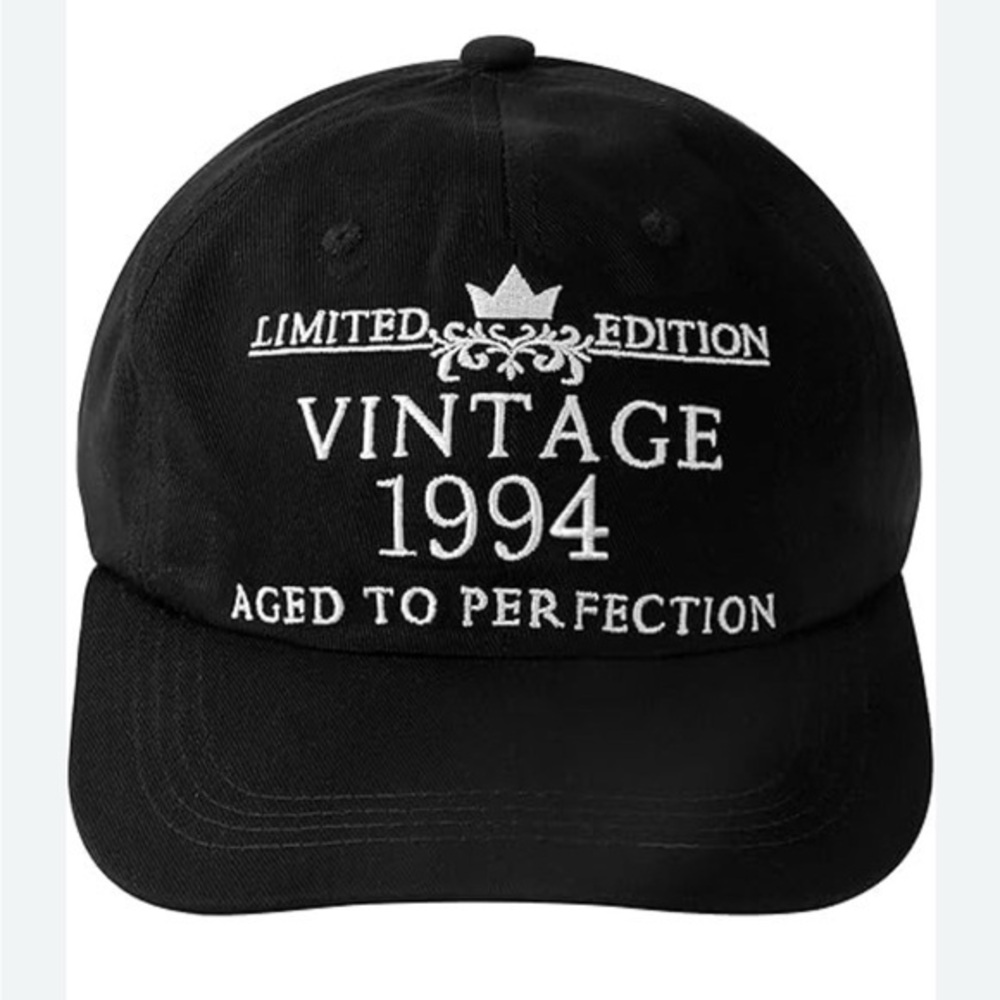 Birthday Baseball Black Cap Hat Gift Men/Women Vintage 9154 Buckle Adjustable